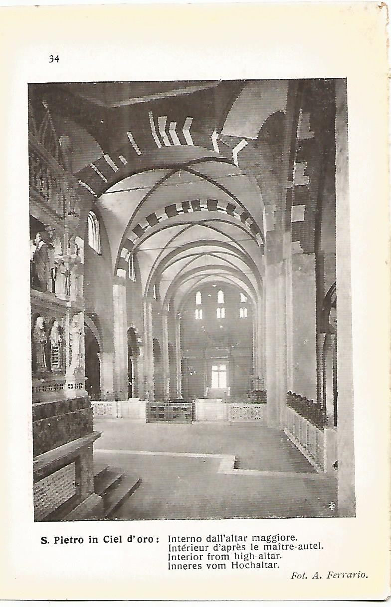 Lamina 660: PAVIA. Iglesia de San Pietro in Ciel d Oro. Interior del Altar Mayor
