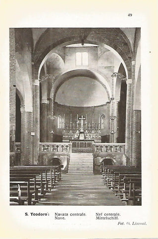 Lamina 668: PAVIA. Iglesia de San Teodoro. Nave central