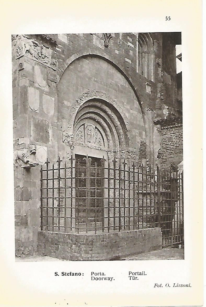 Lamina 671: PAVIA.Iglesia de San Estefano. Puerta