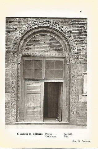 Lamina 674: PAVIA. Iglesia de Santa Maria de Belen. Puerta