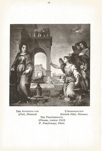 Lamina 749:ANDREA DE SARTO. La Anunciacion