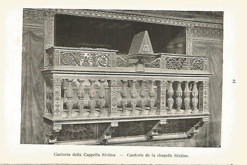 Lamina 791: VATICANO. Coro de la Capilla Sixtina