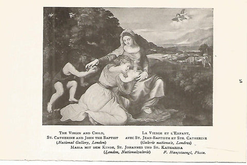 Lamina 829: TIZIANO. La Virgen el Niño Santa Catalina y Juan el Bautista