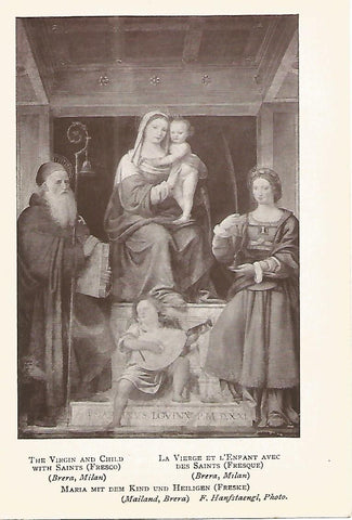Lamina 854: LUINI. La Virgen y el Niño con Santos