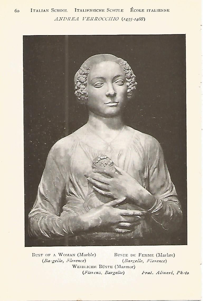 Lamina 924: VERROCCHIO. Busto de mujer