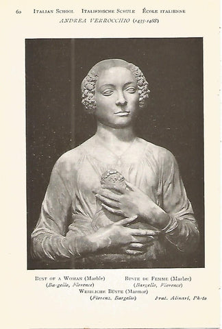 Lamina 924: VERROCCHIO. Busto de mujer