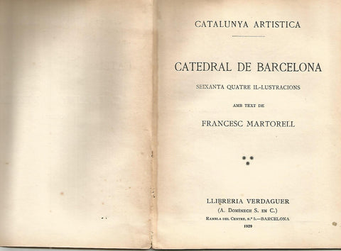 Lamina 1053: Libro explicativo Catedral de Barcelona (en catalan frances e ingles