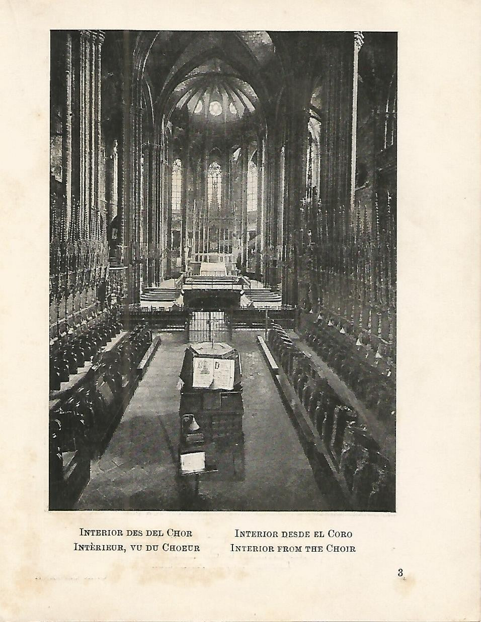 Lamina 1055: CATEDRAL DE BARCELONA. Interior desde el coro