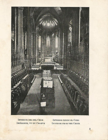 Lamina 1055: CATEDRAL DE BARCELONA. Interior desde el coro