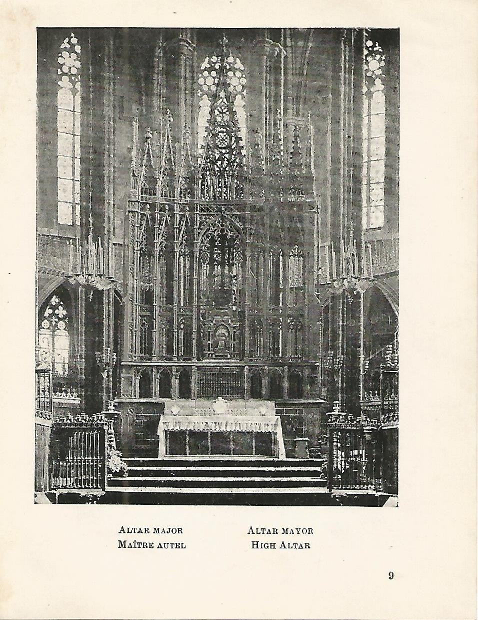 Lamina 1058: CATEDRAL DE BARCELONA. Altar Mayor