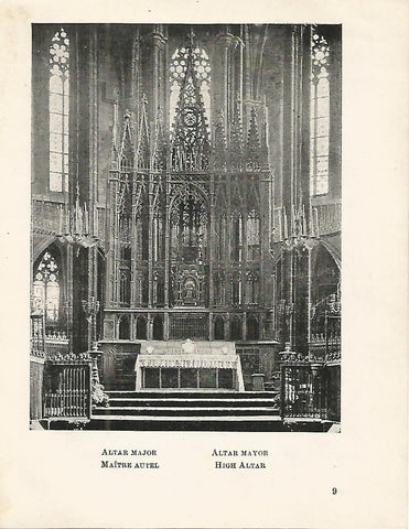 Lamina 1058: CATEDRAL DE BARCELONA. Altar Mayor