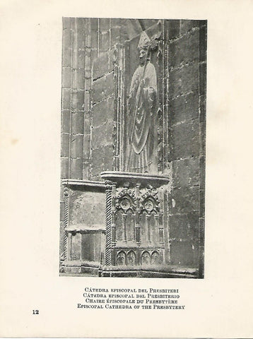 Lamina 1059: CATEDRAL DE BARCELONA. Catedra episcopal del prebisterio