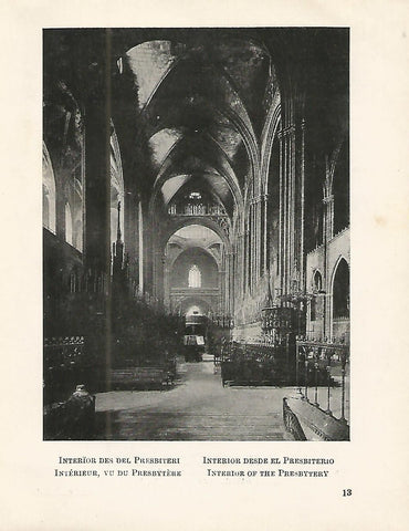 Lamina 1060: CATEDRAL DE BARCELONA. Interior desde el prebisterio