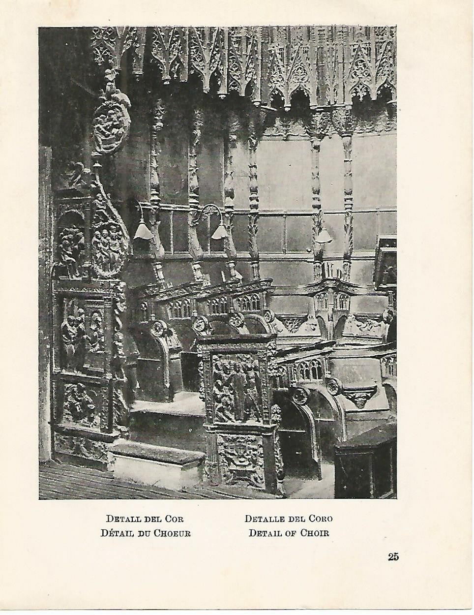 Lamina 1067: CATEDRAL DE BARCELONA. Detalle del coro