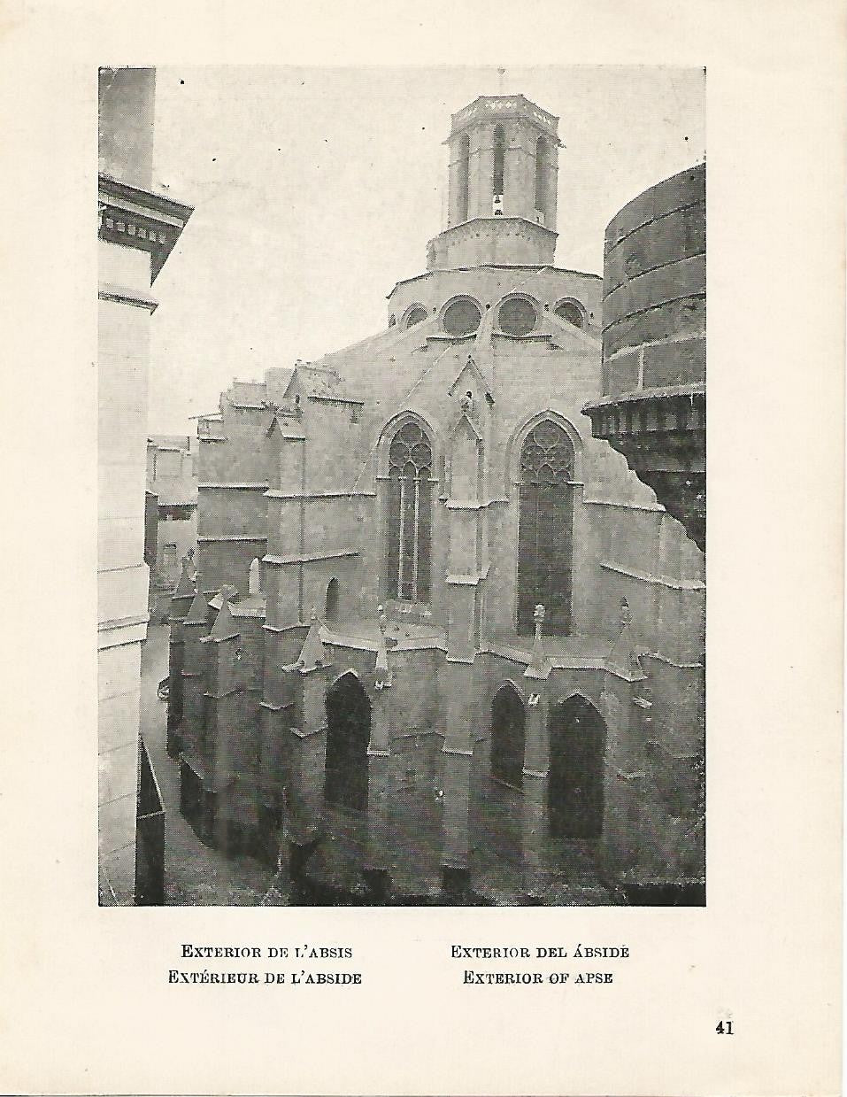 Lamina 1074: CATEDRAL DE BARCELONA. Exterior del abside