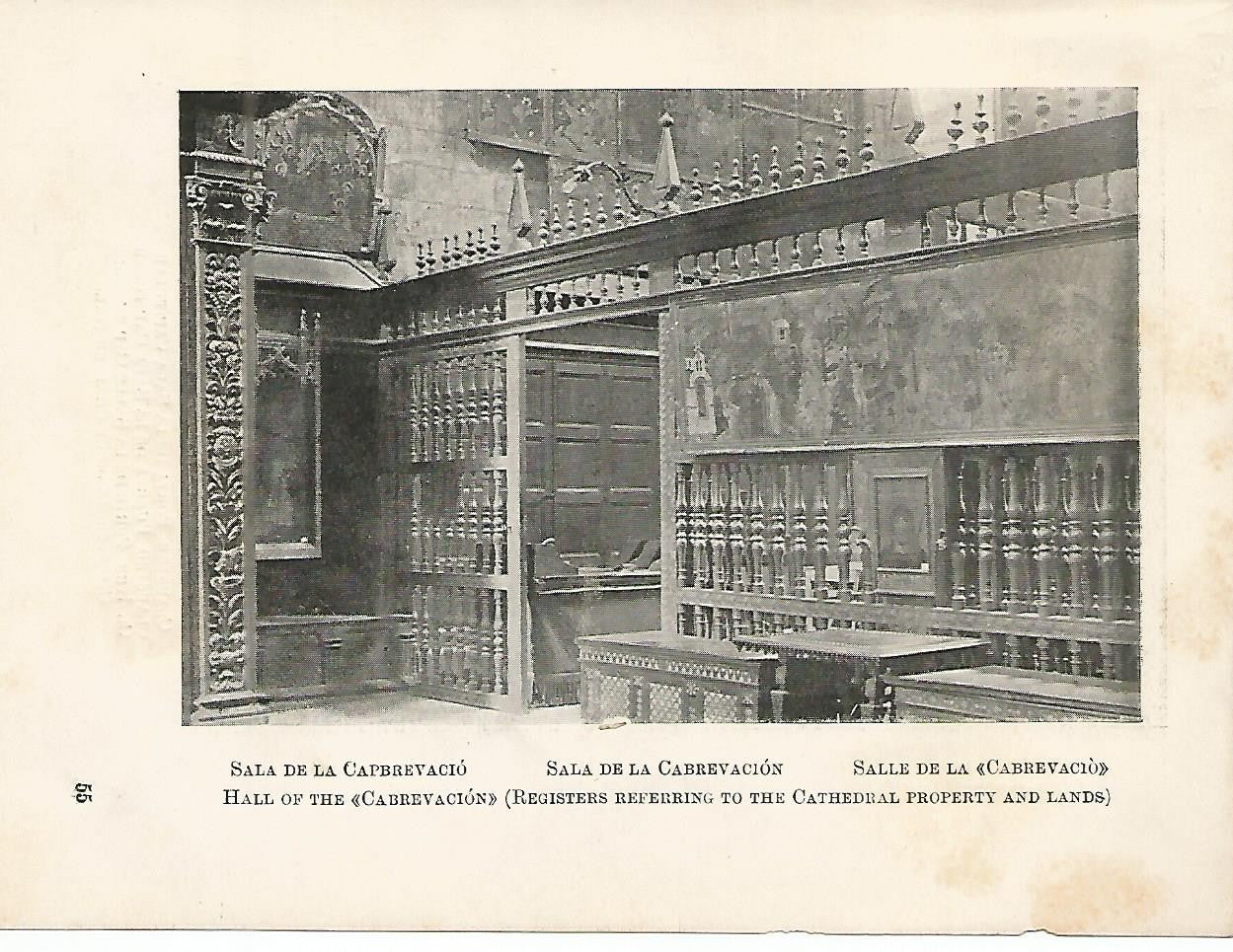 Lamina 1081: CATEDRAL DE BARCELONA. Sala de la Cabrevacion