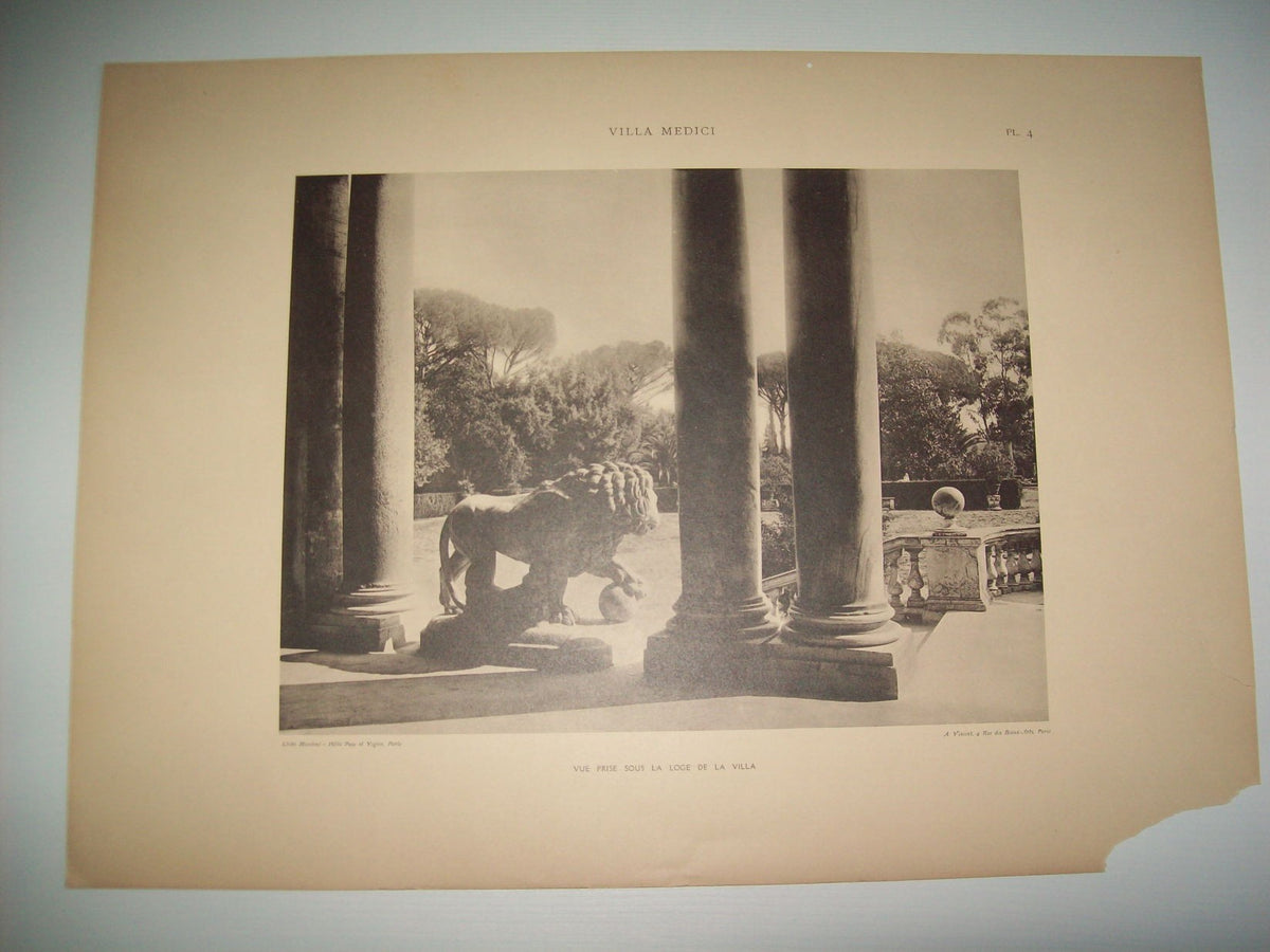 Lamina 1124: VILLA MEDICIS. VUE PRISE SOUS LA LOGE DE LA VILLA