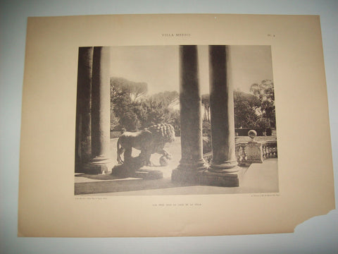 Lamina 1124: VILLA MEDICIS. VUE PRISE SOUS LA LOGE DE LA VILLA