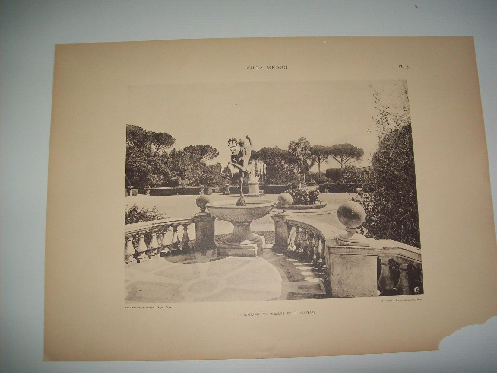 Lamina 1125: VILLA MEDICIS. LA FONTAINE DU MERCURE