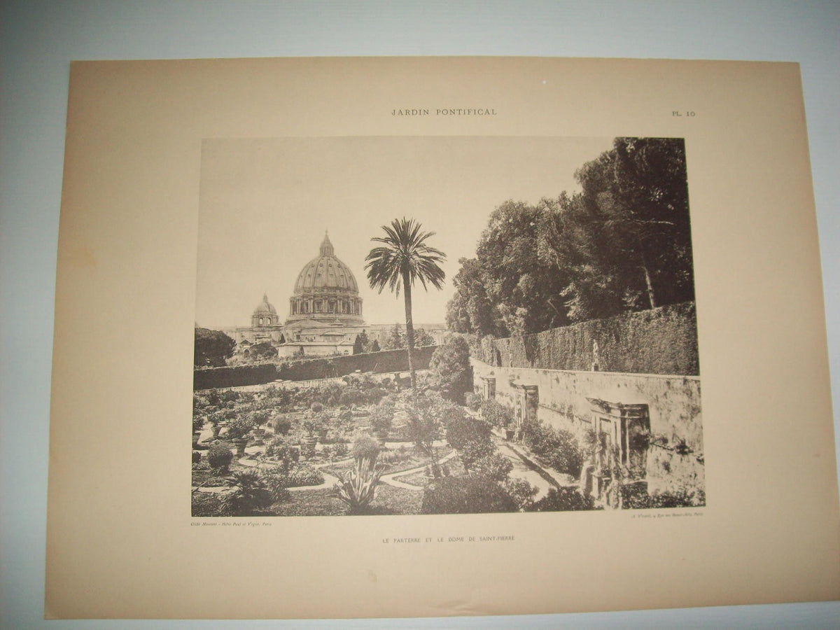 Lamina 1130: JARDIN PONTIFICAL DU VATICAN. LE PARTERRE