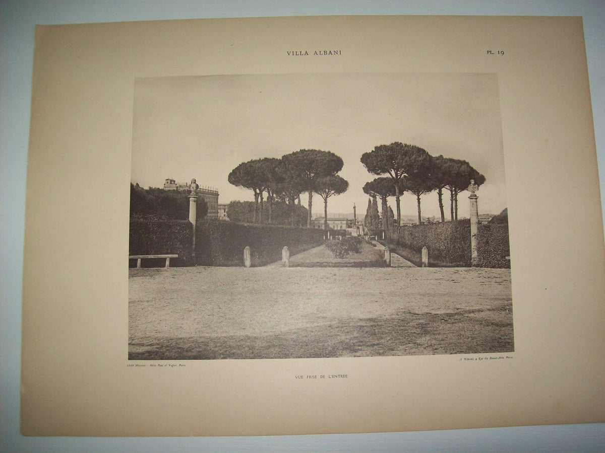 Lamina 1139: VILLA ALBANI. VUE PRISE DE LENTREE