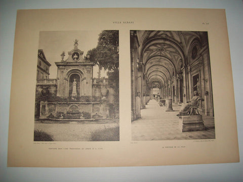 Lamina 1142: VILLA ALBANI. FONTAINE DANS LAXE TRANSVERSAL DU JARDIN