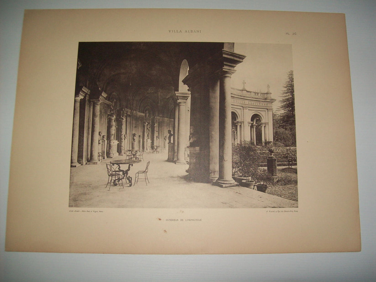 Lamina 1146: VILLA ALBANI. INTERIEUR DE LHEMICYCLE