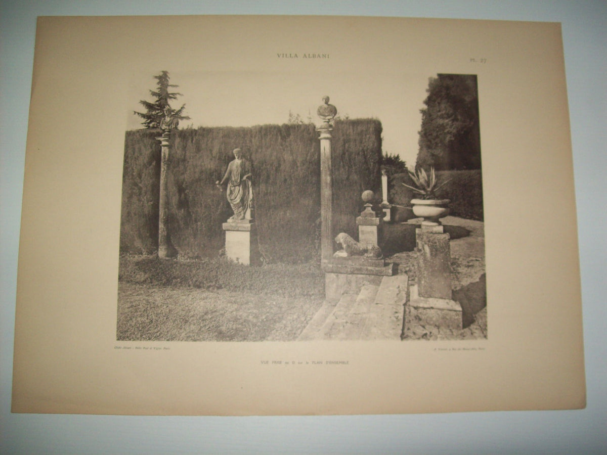 Lamina 1147: VILLA ALBANI. VUE PRISE EN D SUR LE PLAN DENSEMBLE
