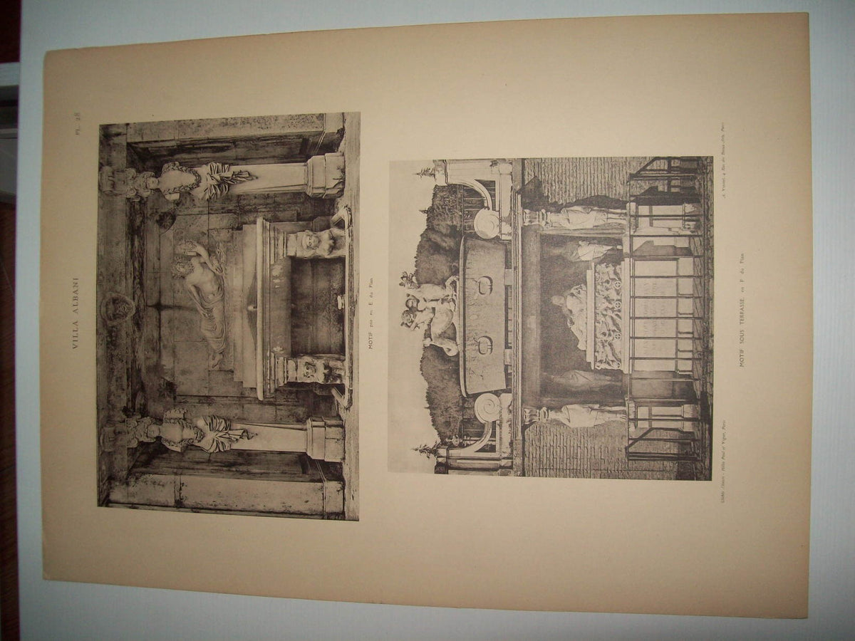Lamina 1148: VILLA ALBANI. MOTIFS SOUS LA TERRASSE DU CASIN