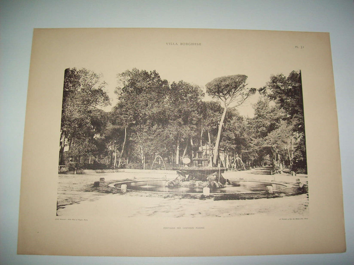 Lamina 1151: VILLA BORGHESE. FONTAINE DES CHEVAUX MARINS