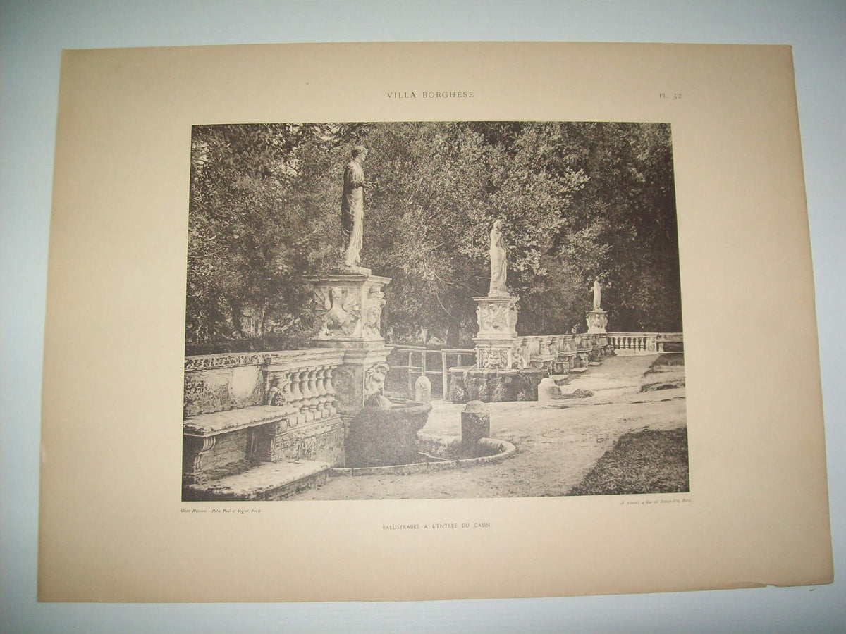 Lamina 1152: VILLA BORGHESE. BALUSTRADES A LENTREE DU CASIN