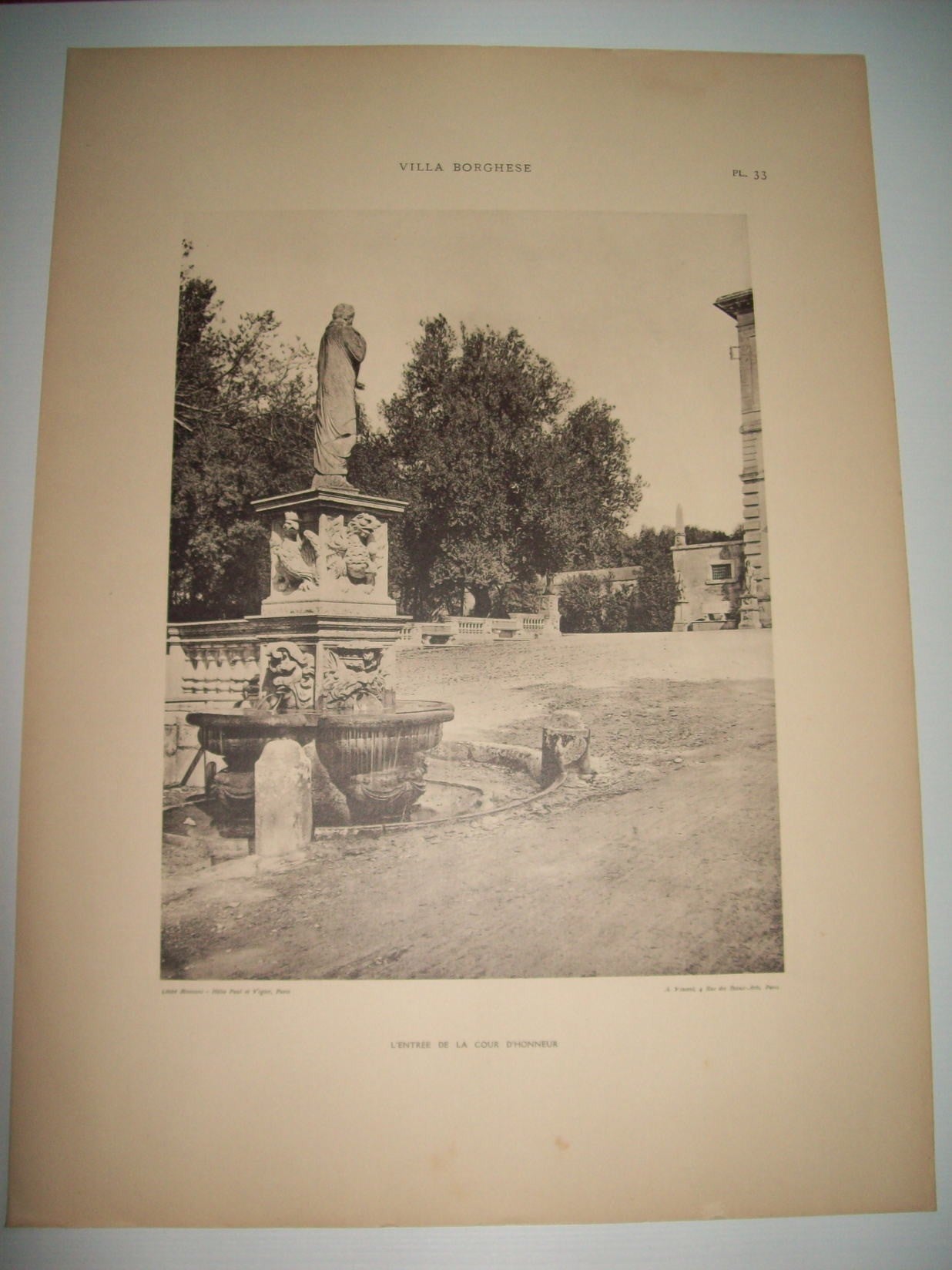 Lamina 1153: VILLA BORGHESE. LENTREE DE LA COUR DHONNEUR