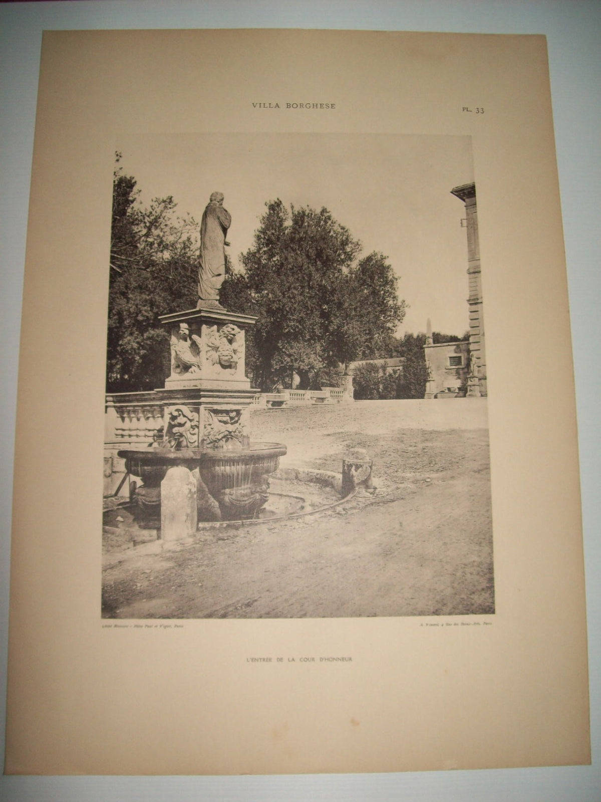 Lamina 1153: VILLA BORGHESE. LENTREE DE LA COUR DHONNEUR