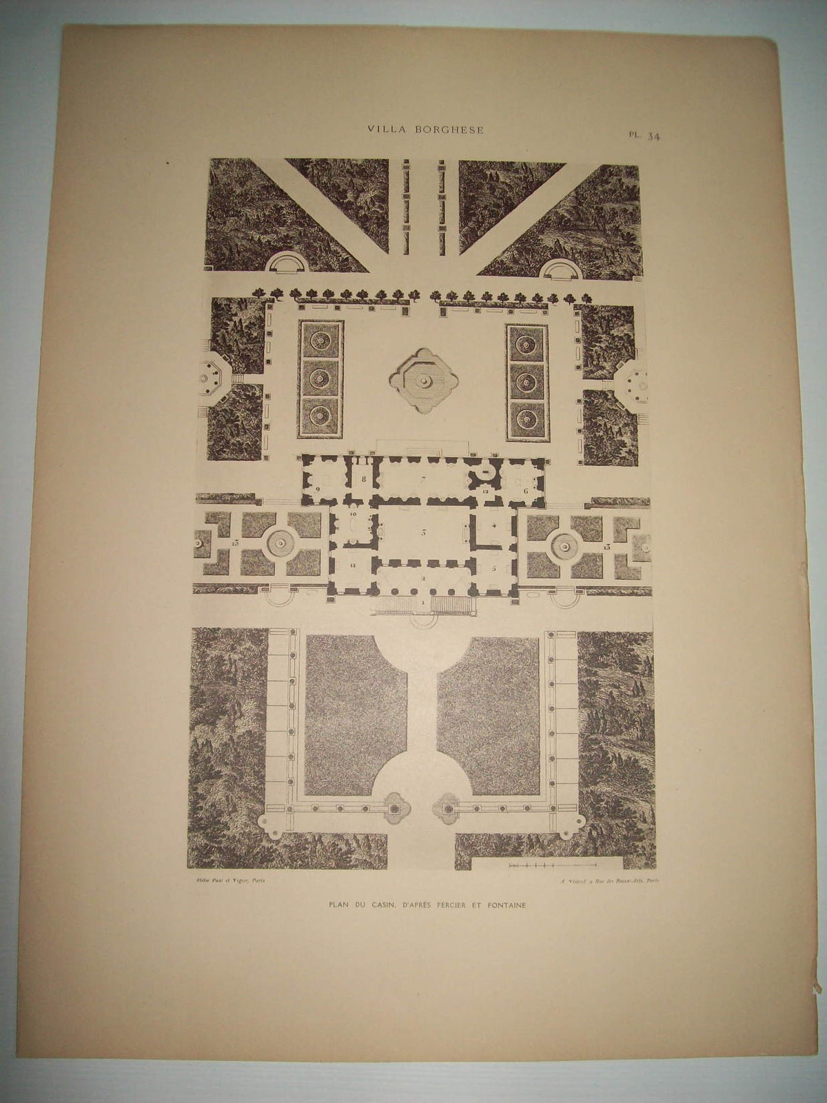 Lamina 1154: VILLA BORGHESE. PLAN DU CASIN