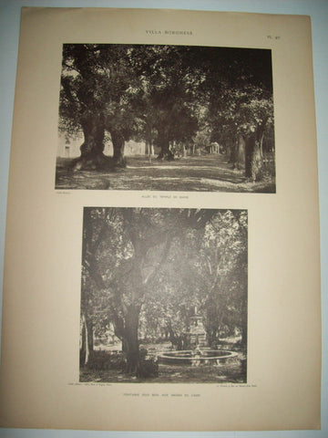 Lamina 1160: VILLA BORGHESE. ALLEE DU TEMPLE DE DIANE