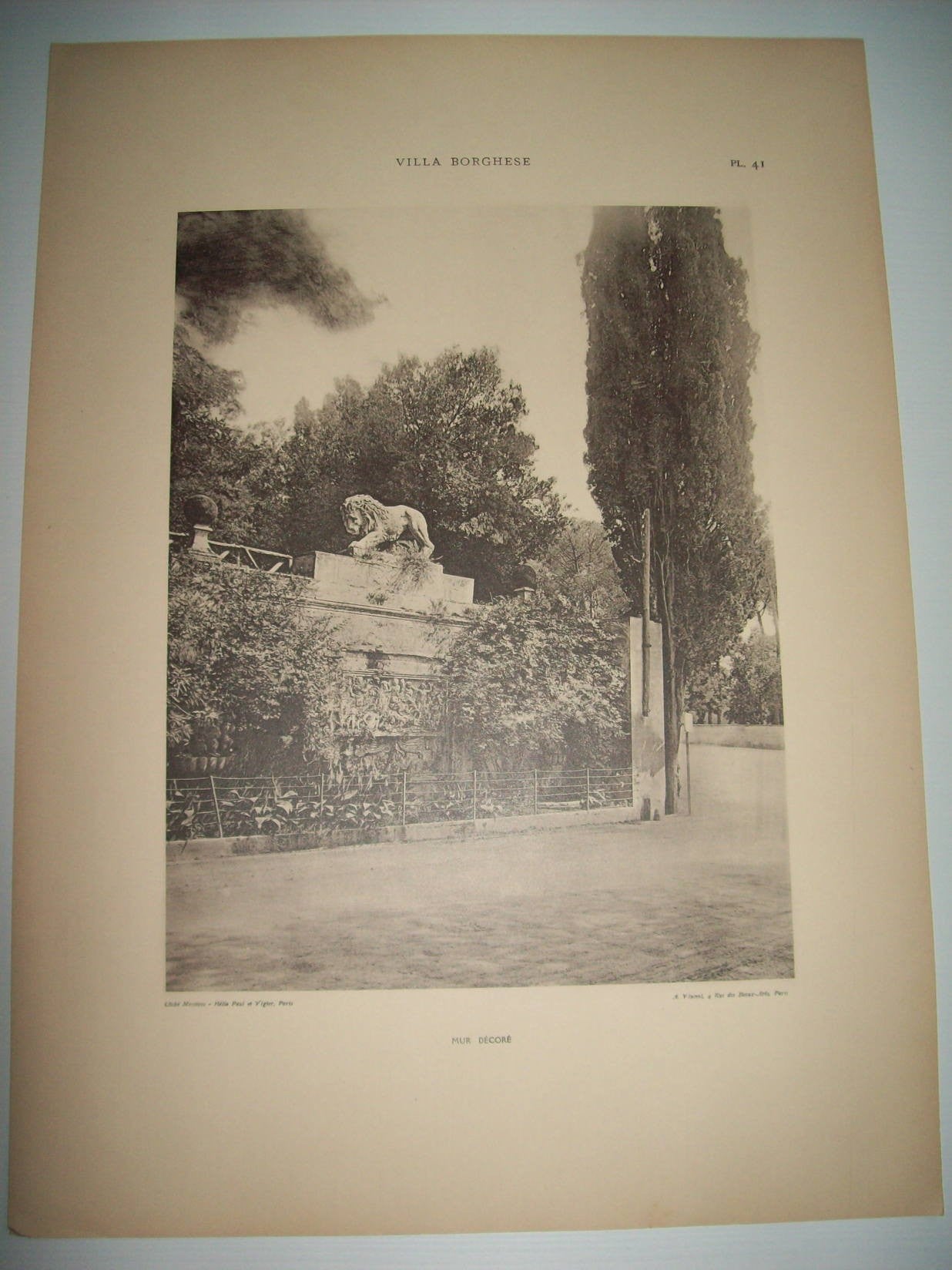 Lamina 1161: VILLA BORGHESE. MUR DECORE