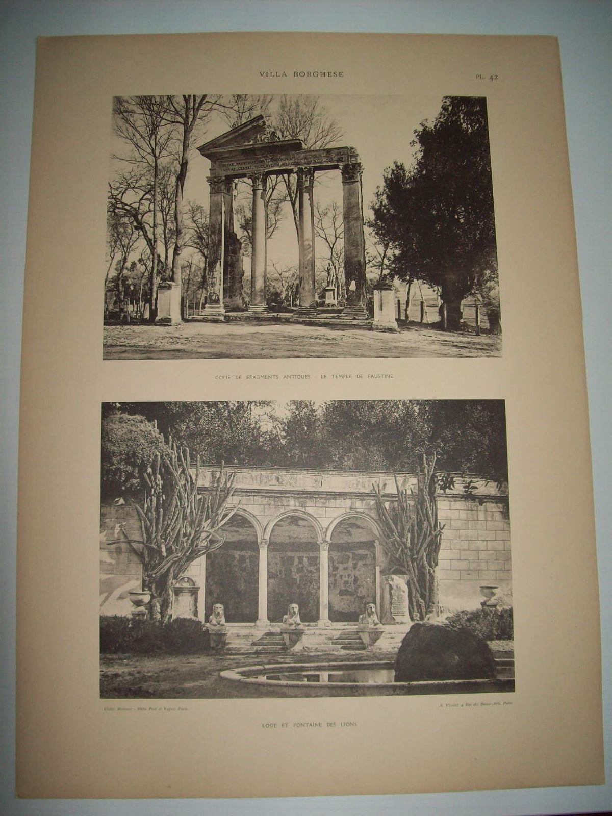Lamina 1162: VILLA BORGHESE. LE TEMPLE DE FAUSTINE