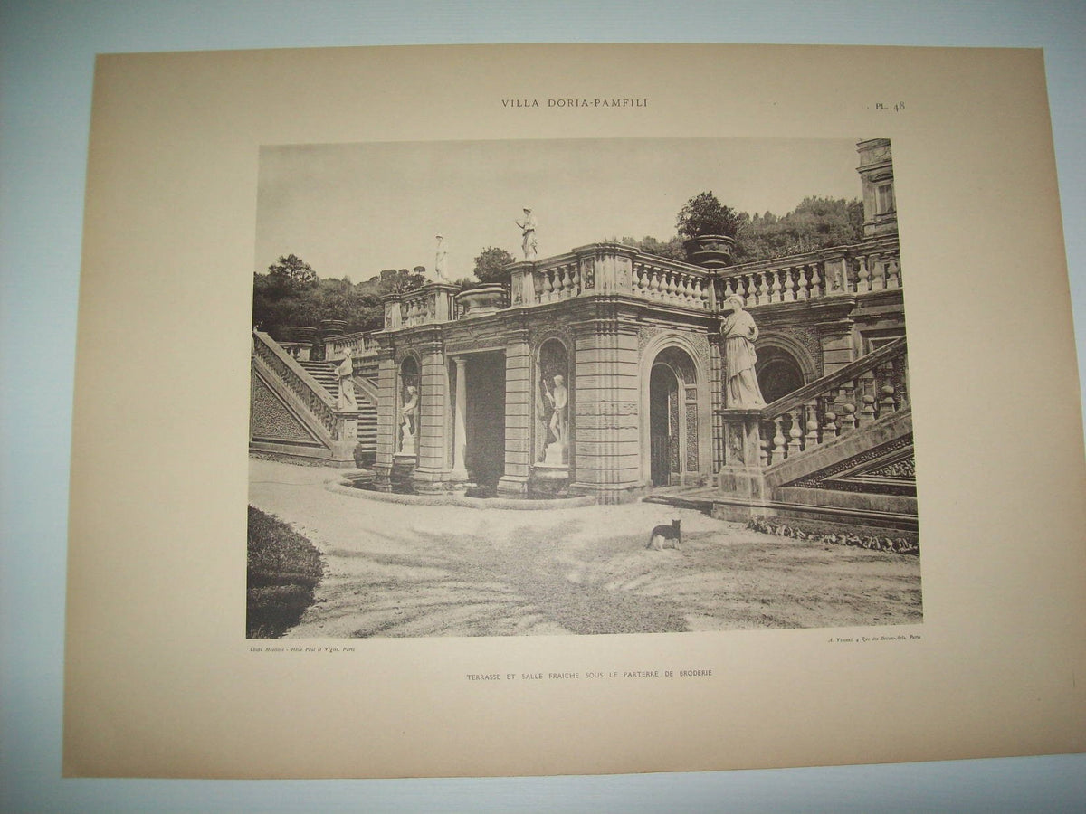 Lamina 1168: VILLA DORIA-PAMFILI. TERRASSE ET SALLE FRAICHE