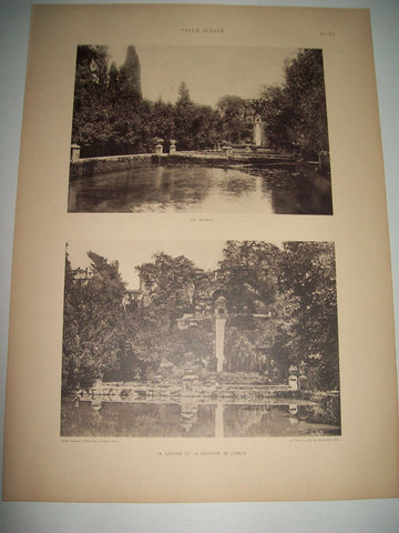 Lamina 1183: VILLA DESTE (TIVOLI). LES ETANGS. LA CASCADE ET LA FONTAINE