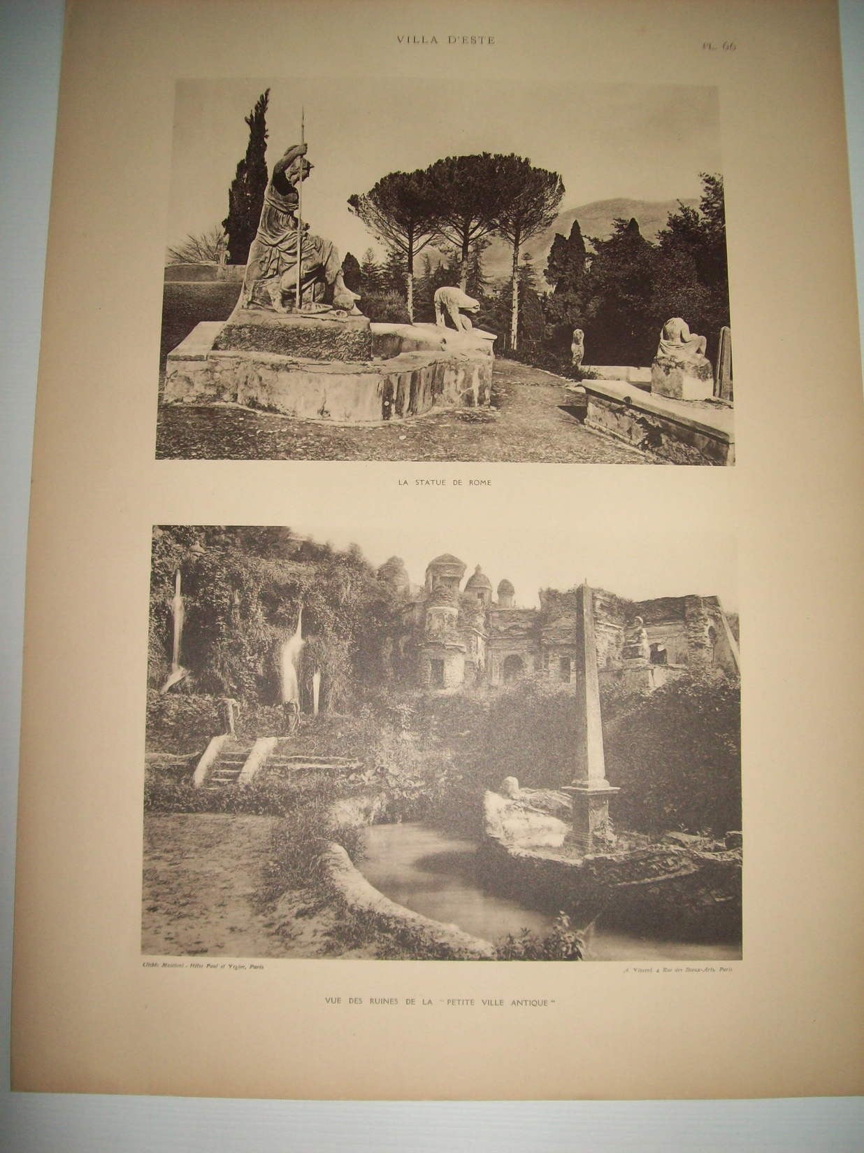 Lamina 1186: VILLA DESTE (TIVOLI). LA STATUE DE ROME.