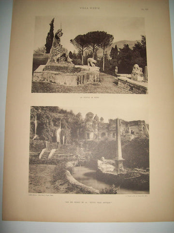 Lamina 1186: VILLA DESTE (TIVOLI). LA STATUE DE ROME.