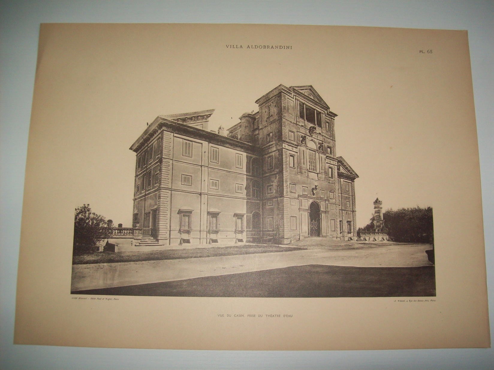 Lamina 1188: VILLA ALDOBRANDINI (FRASCATI). VUE DU CASIN