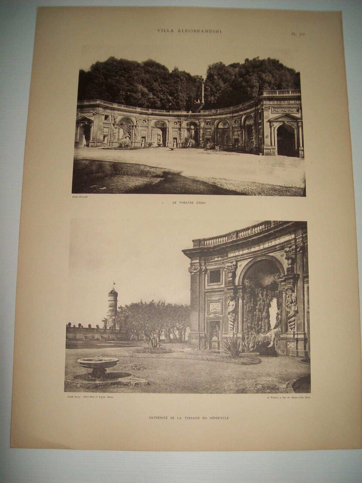 Lamina 1190: VILLA ALDOBRANDINI (FRASCATI). LE THEÂTRE DEAU