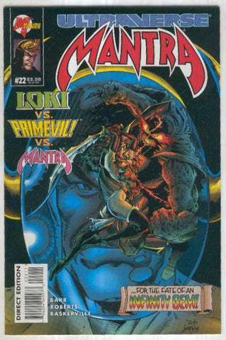 MANTRA, Vol.1 No.22: Loki vs. Primevil vs. Mantra  (Ultraverse)