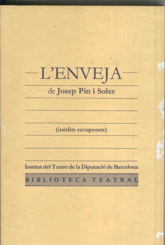 Biblioteca Teatral numero 038: L Enveja