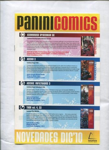 Novedades diciembre 2010 de Panini Comics