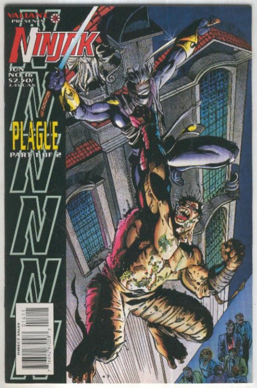 NINJAK, Vol.1 No. 16: Plague, Part 1 (Valiant 1995)