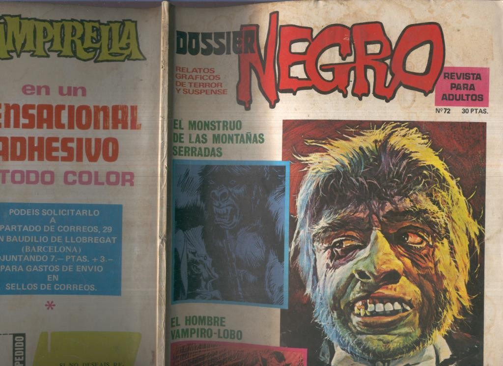 Dossier Negro numero 072 (numerado 4 en la trasera)