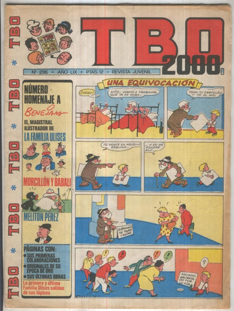 TBO 2000 numero 2116: Numero homenaje a Benejam