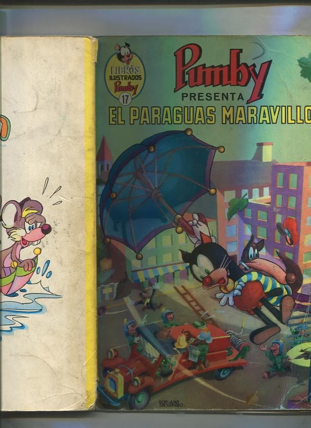 LIbros ilustrados Pumby numero 17: El paraguas maravilloso (cello lado lomo)